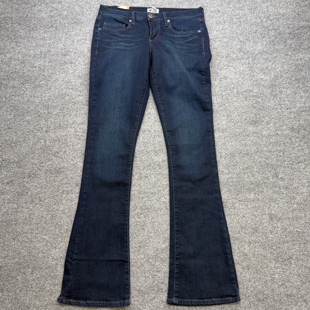 Y2K Mudd Skinny Boot Jeans Womens 9 Dark Wash Denim Flare Stretch